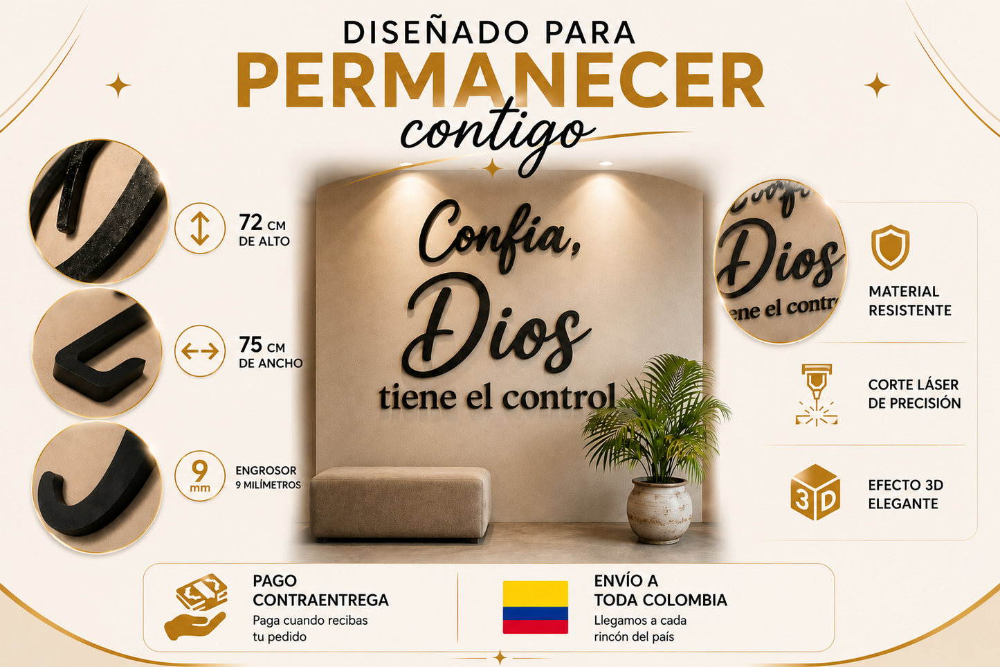 ✨🙌Confía Dios Tiene El Control | Decoración Para el Hogar✨🙌