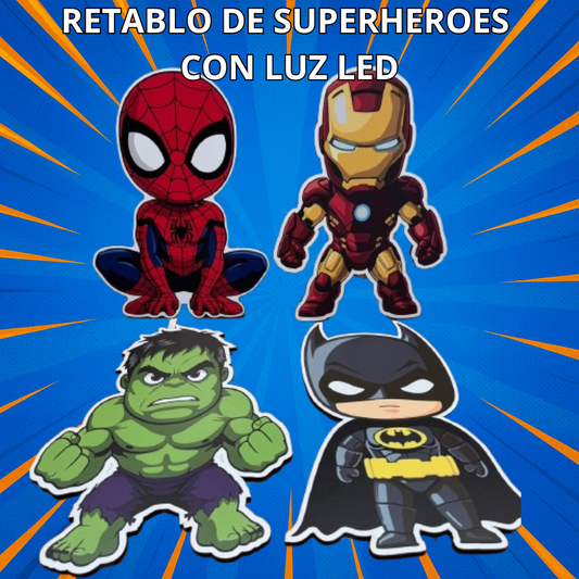 🦸‍♂️Retablos de Superhéroes con Luz LED | OFERTA DE LANZAMIENTO⚡