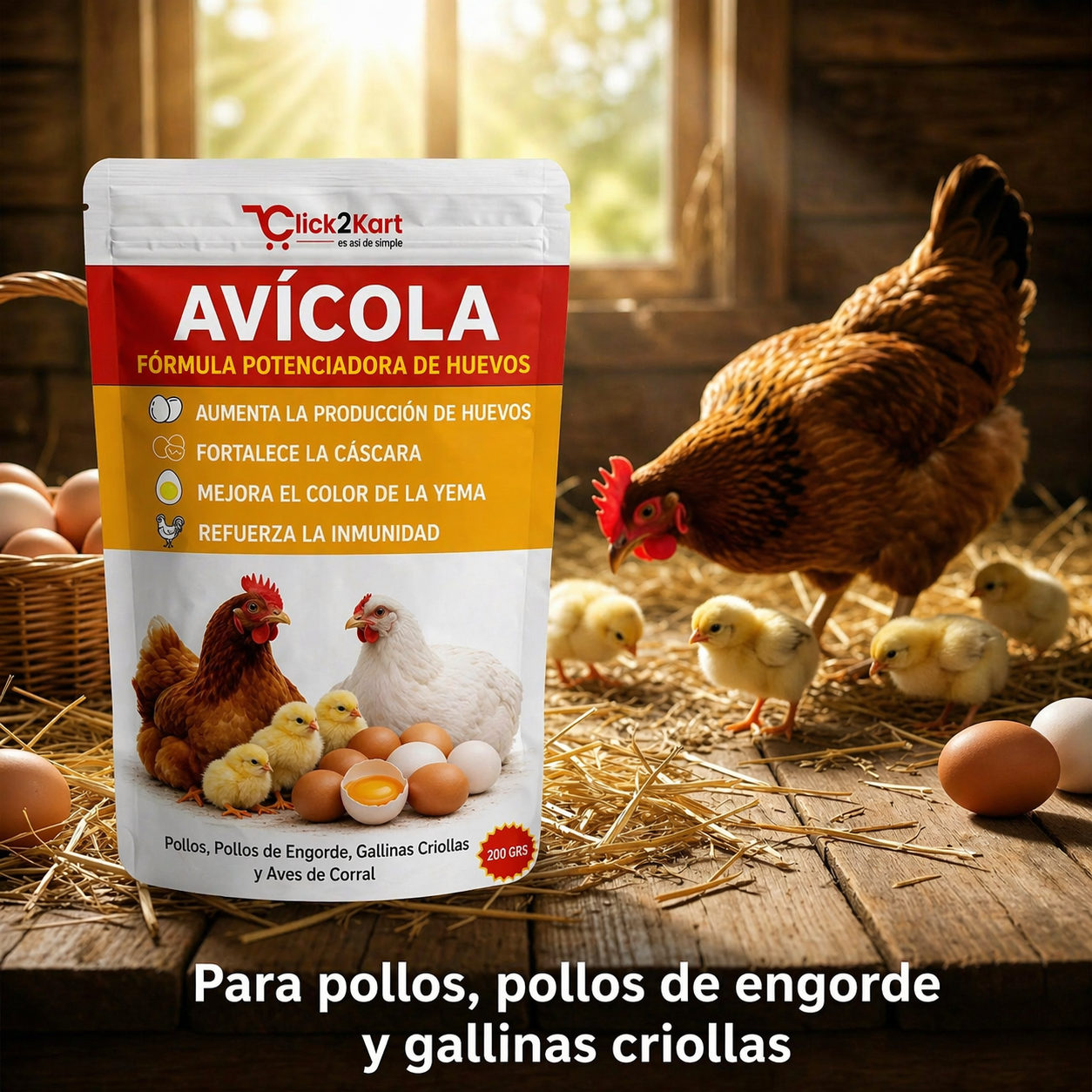 🔥 Oferta 2x1 🐔Fórmula Potenciadora Duplica la producción de huevos de tus gallinas en pocos días🥚(Bolsa 500 GR)