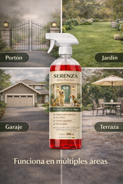 2x1 Serenza Repelente de Perros y Gatos Para Exteriores Protege tu hogar Ultra Concentrado 500ml