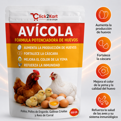 🔥 Oferta 2x1 🐔Fórmula Potenciadora Duplica la producción de huevos de tus gallinas en pocos días🥚(Bolsa 500 GR)