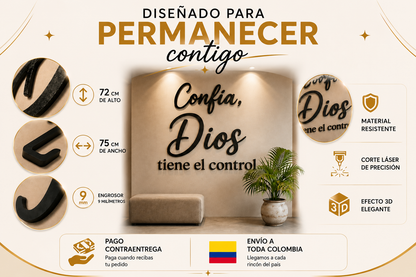 ✨🙌Confía Dios Tiene El Control | Decoración MDF✨🙌