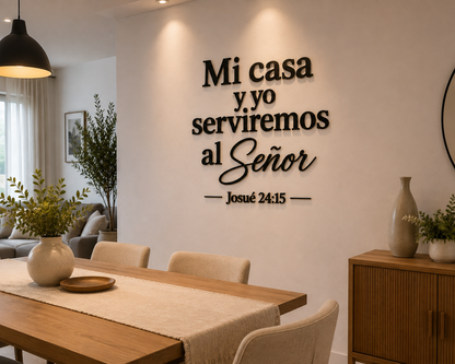 🙏✨ MI CASA Y YO SERVIREMOS AL SEÑOR 🏡❤️ | Decoración de Fe Josué 24:15
