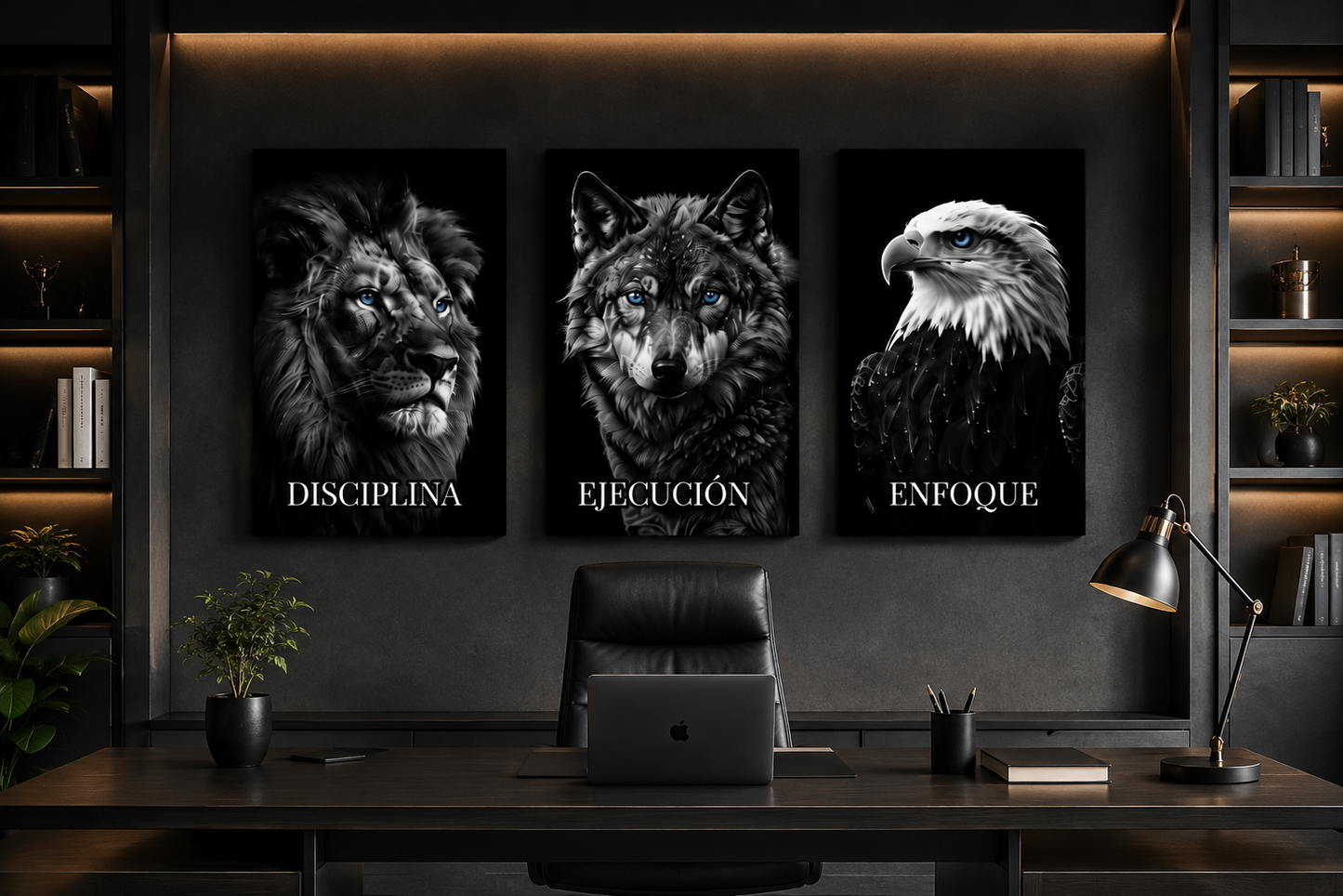 Cuadro Tríptico de poder- Disciplina, Ejecución y Enfoque 🔥