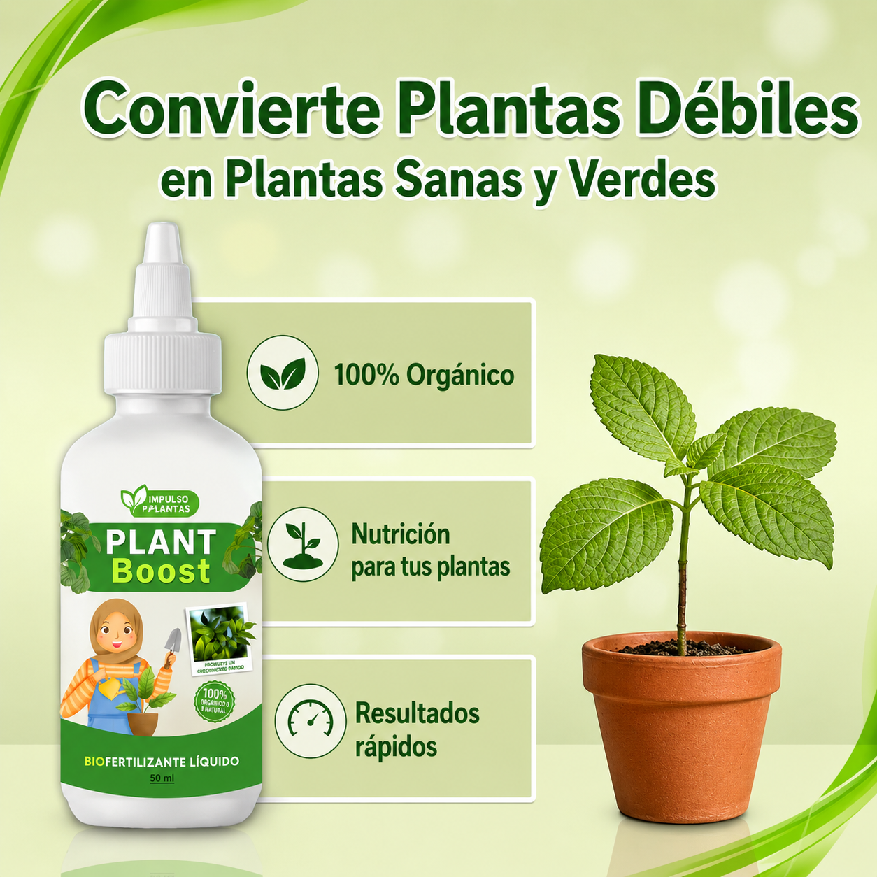 🌿 Plant Boost Potenciador organico para plantas: Crecimiento mas rapido 🌱🏡