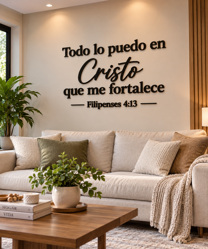 🙏✨ TODO LO PUEDO EN CRISTO QUE ME FORTALECE ❤️ | decoración de fe ✝️ FILIPENSES 4:13