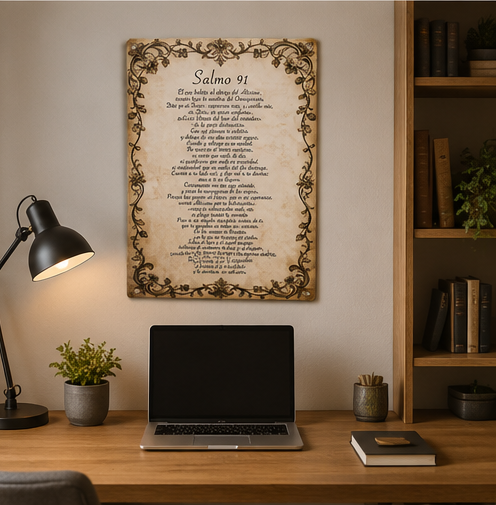 🙏 Arte Mural 3D Bendice Tu Hogar 🏡💛 Salmo 91