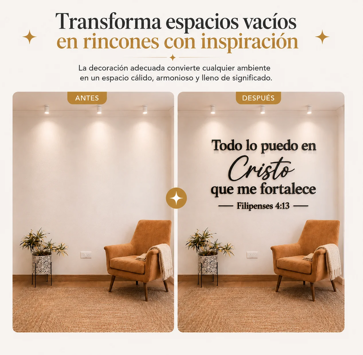 🙏✨ TODO LO PUEDO EN CRISTO QUE ME FORTALECE ❤️ | decoración de fe ✝️ FILIPENSES 4:13