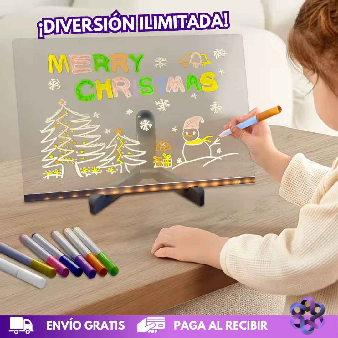 NeonSketch™ – Pizarra Acrílica con Luz LED⭐⭐⭐⭐⭐