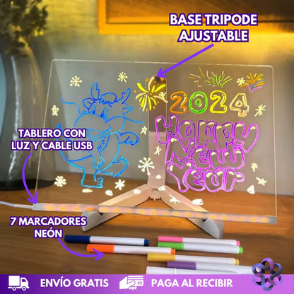 NeonSketch™ – Pizarra Acrílica con Luz LED⭐⭐⭐⭐⭐