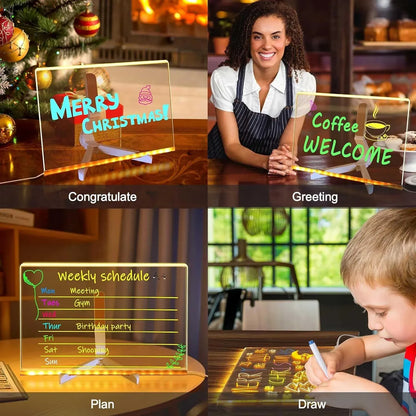NeonSketch™ – Pizarra Acrílica con Luz LED⭐⭐⭐⭐⭐