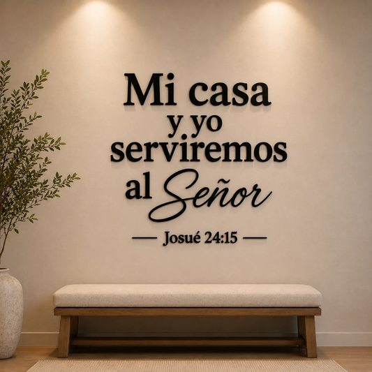 🙏✨ MI CASA Y YO SERVIREMOS AL SEÑOR 🏡❤️ | Decoración de Fe Josué 24:15